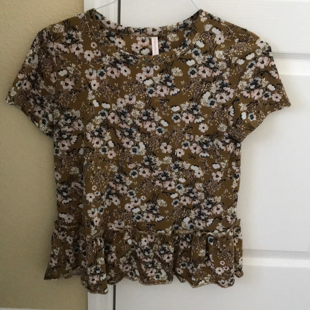 Floral, peplum top